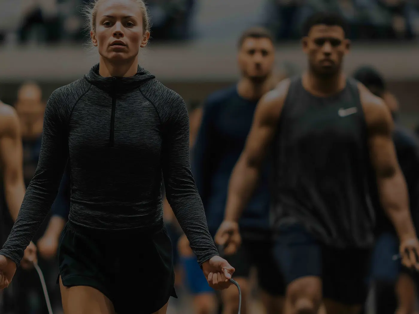Atleta em treino de Hyrox +Saúde